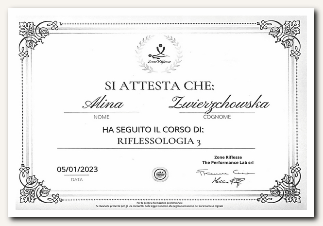 Riflessologia terzo livello
